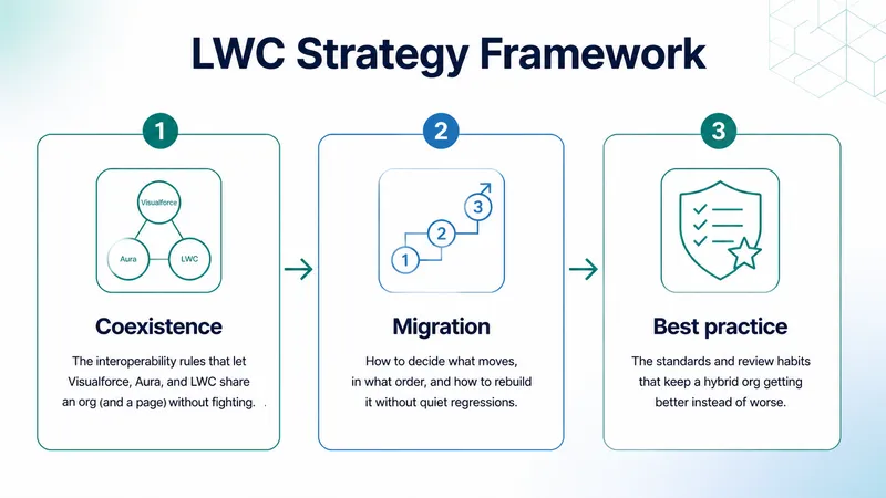Three-step LWC strategy framework covering coexistence, migration, and best practice